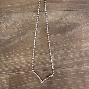 Silver crystal necklace